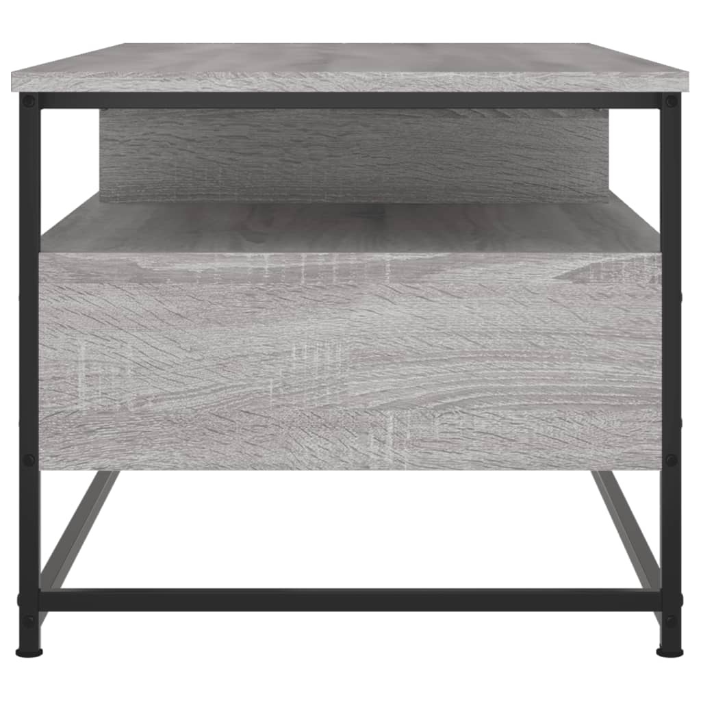sofabord 100x51x45 cm konstrueret træ grå sonoma-eg