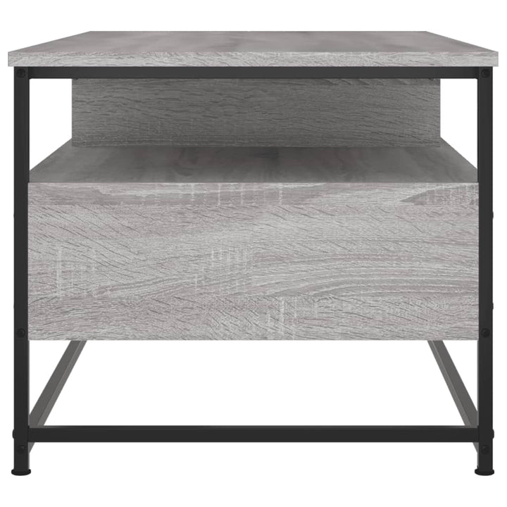 sofabord 100x51x45 cm konstrueret træ grå sonoma-eg