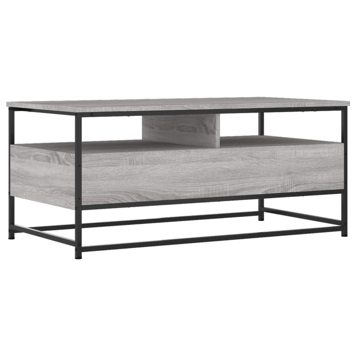 sofabord 100x51x45 cm konstrueret træ grå sonoma-eg