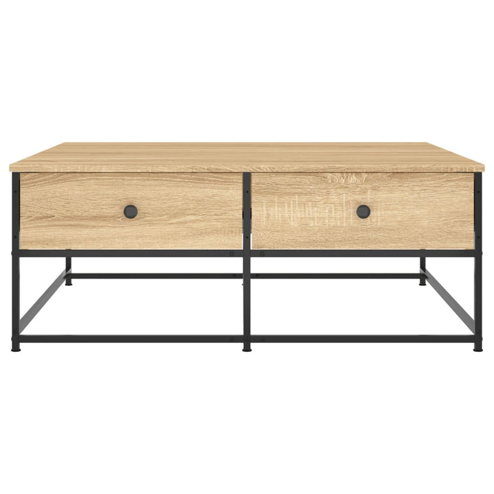 sofabord 100x99x40 cm konstrueret træ sonoma-eg