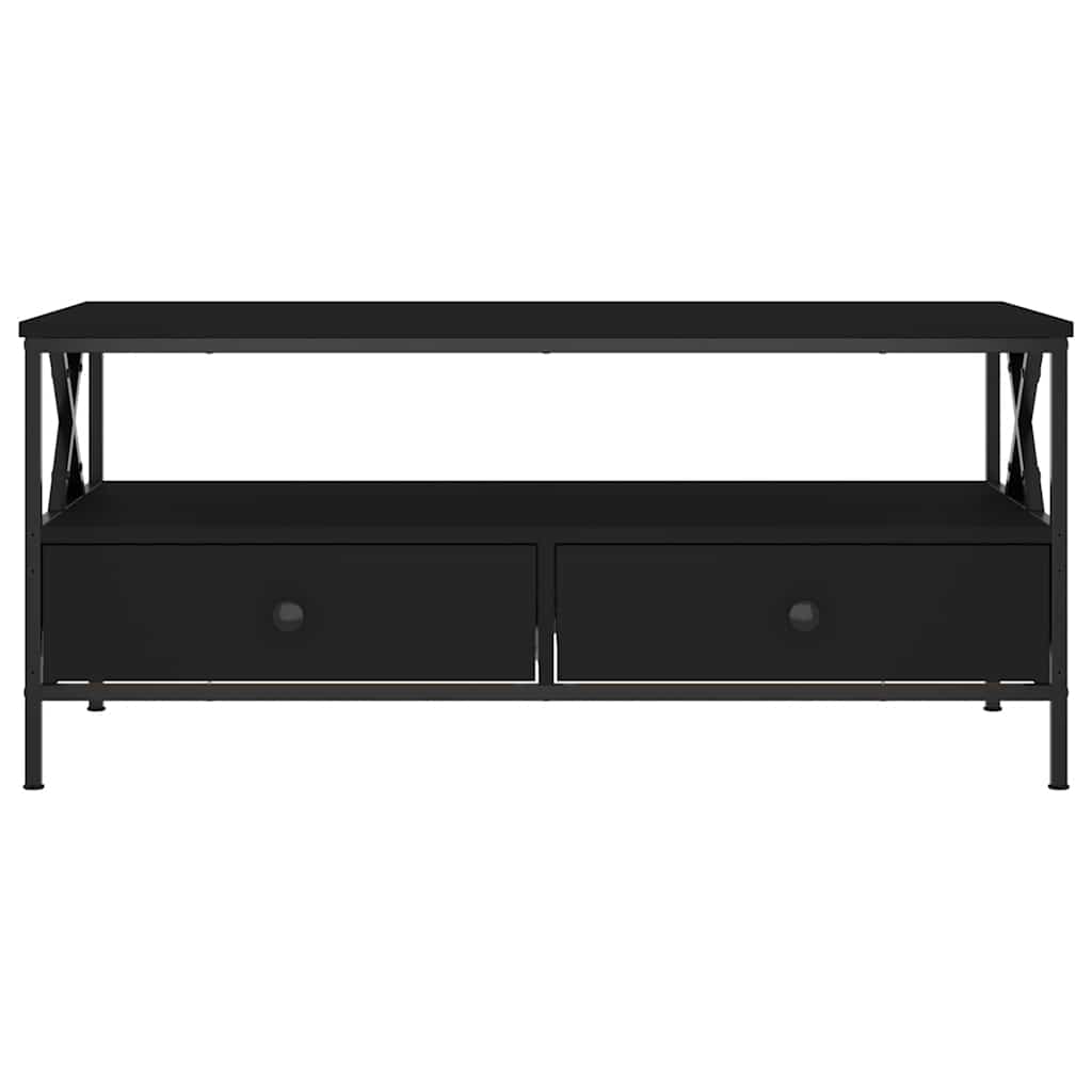 sofabord 100x51x45 cm konstrueret træ sort