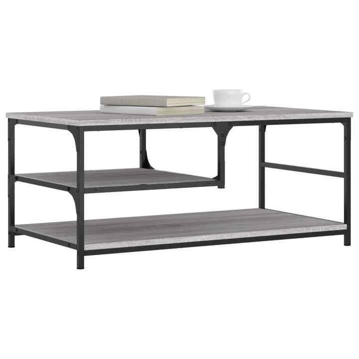sofabord 90x49x40 cm konstrueret træ grå sonoma-eg