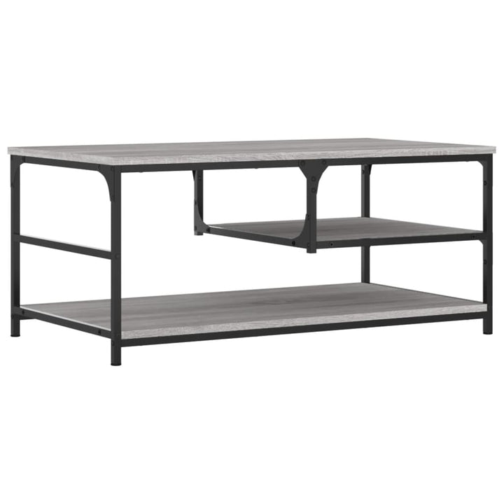 sofabord 90x49x40 cm konstrueret træ grå sonoma-eg