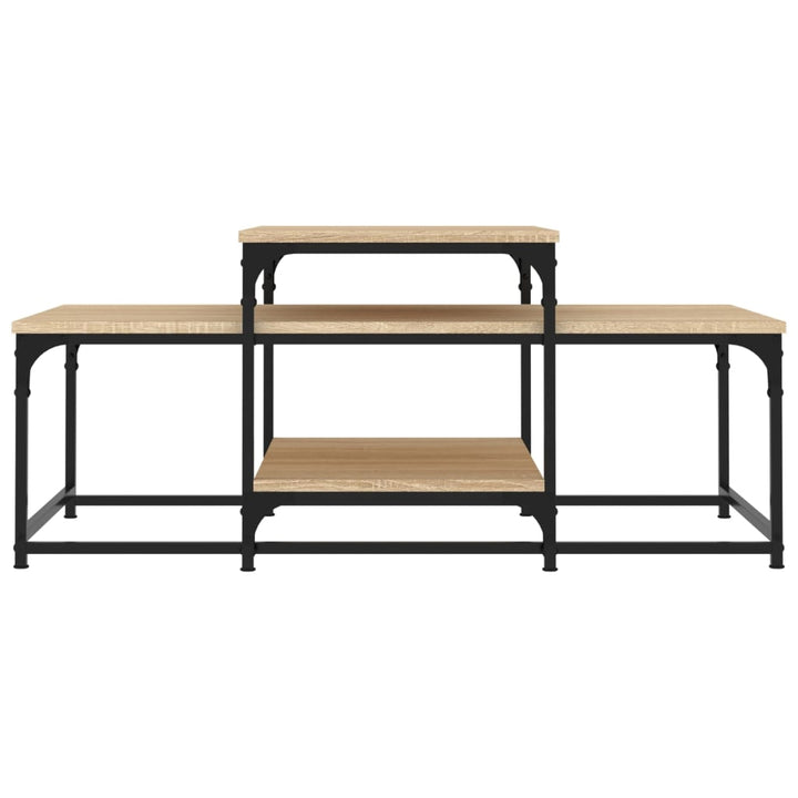 sofabord 102x60x45 cm konstrueret træ sonoma-eg
