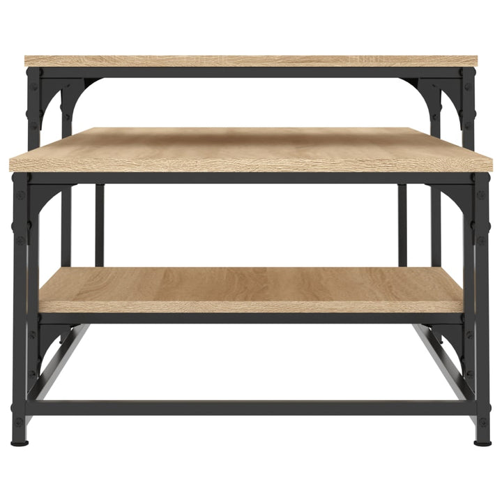 sofabord 102x60x45 cm konstrueret træ sonoma-eg