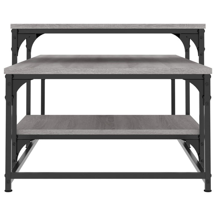 sofabord 102x60x45 cm konstrueret træ grå sonoma-eg