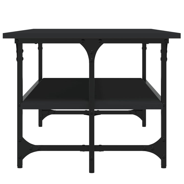 sofabord 100x50x40 cm konstrueret træ sort