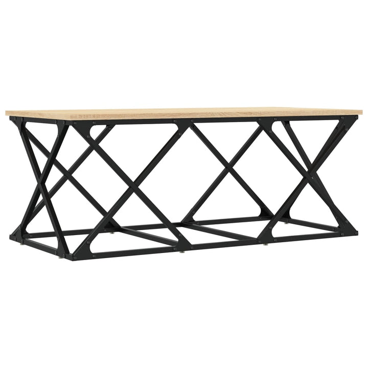 sofabord 100x49x40 cm konstrueret træ sonoma-eg