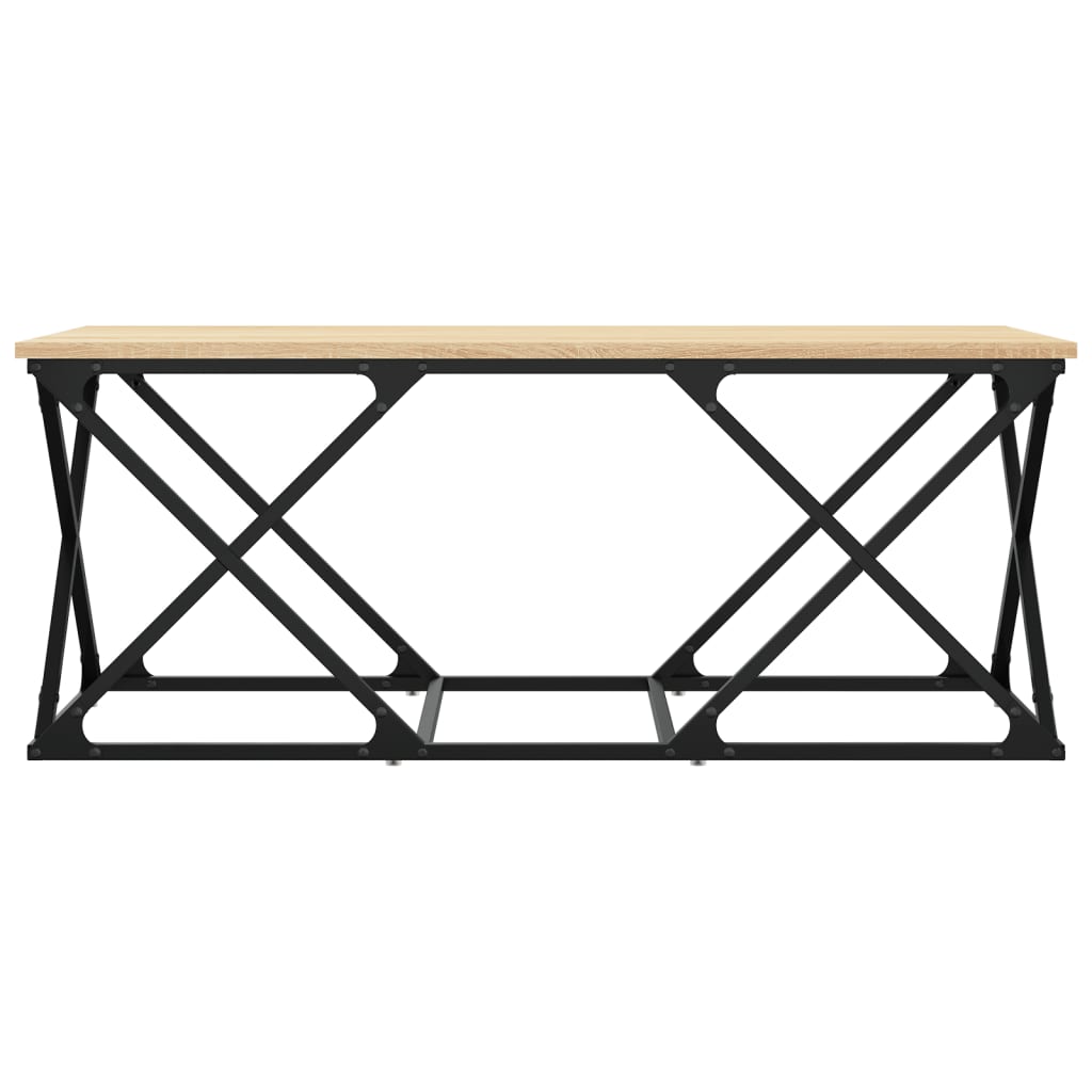 sofabord 100x49x40 cm konstrueret træ sonoma-eg