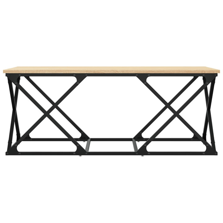 sofabord 100x49x40 cm konstrueret træ sonoma-eg