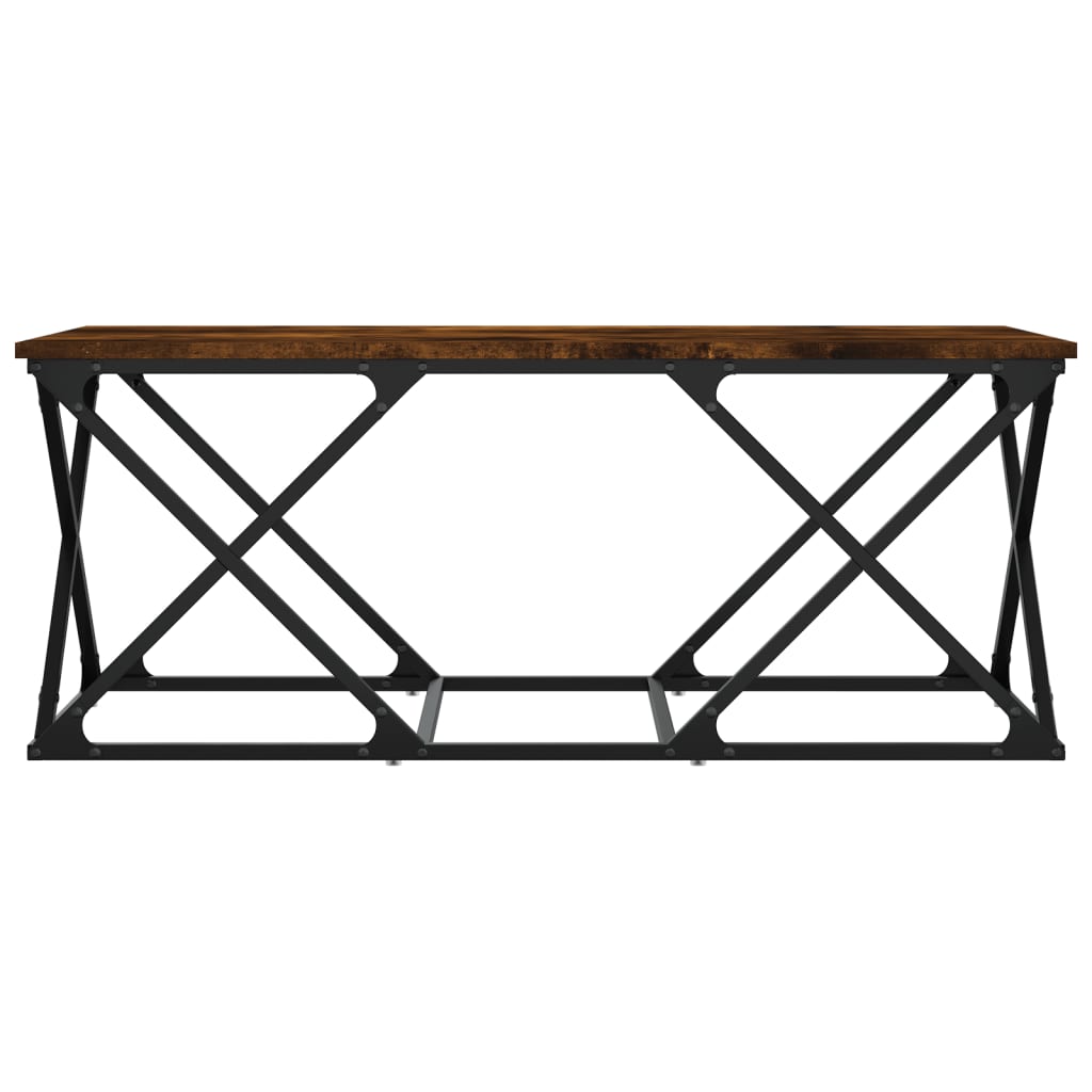 sofabord 100x49x40 cm konstrueret træ røget egetræsfarve