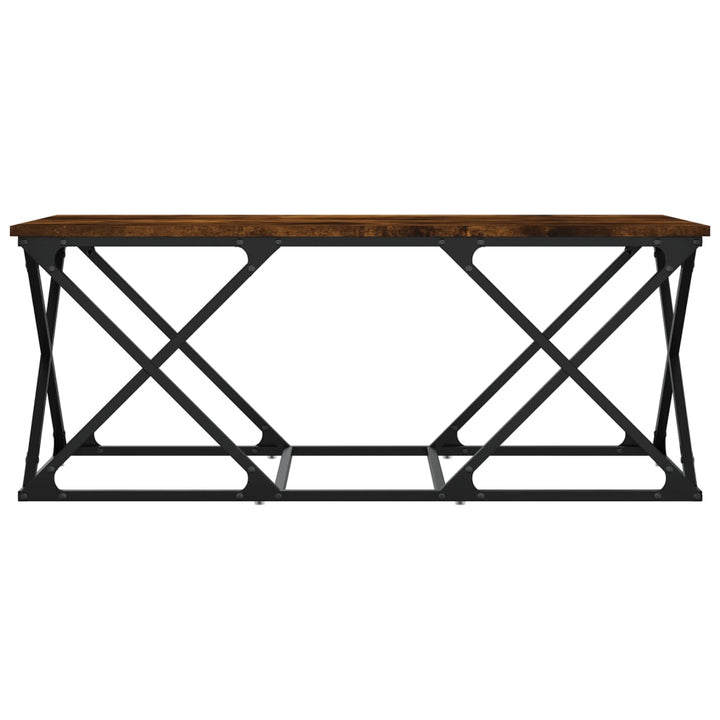 sofabord 100x49x40 cm konstrueret træ røget egetræsfarve