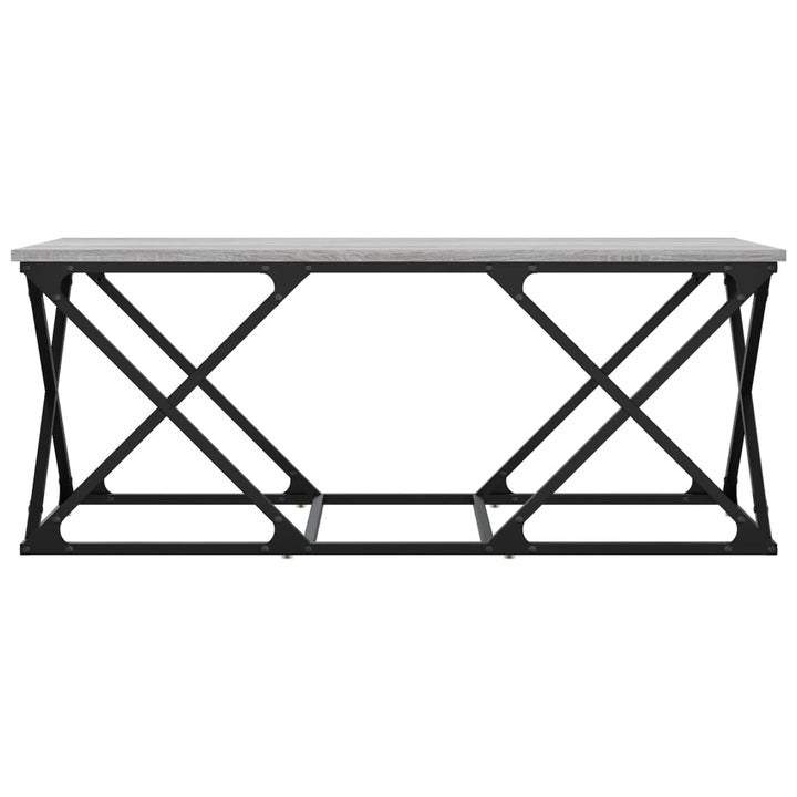 sofabord 100x49x40 cm konstrueret træ grå sonoma-eg