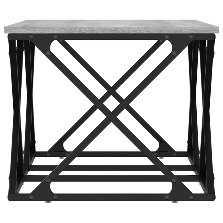 sofabord 100x49x40 cm konstrueret træ grå sonoma-eg