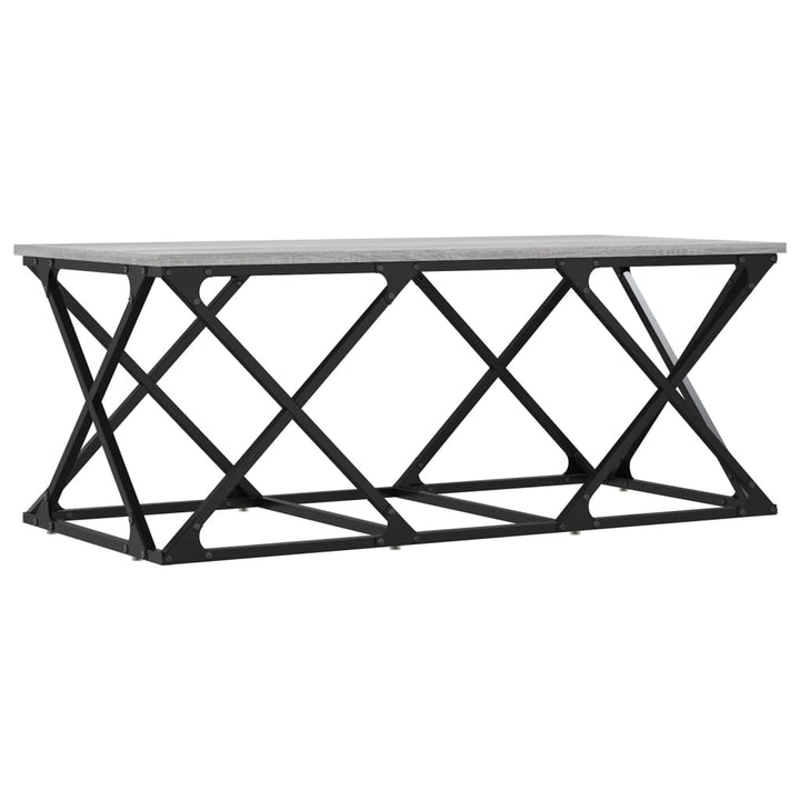 sofabord 100x49x40 cm konstrueret træ grå sonoma-eg