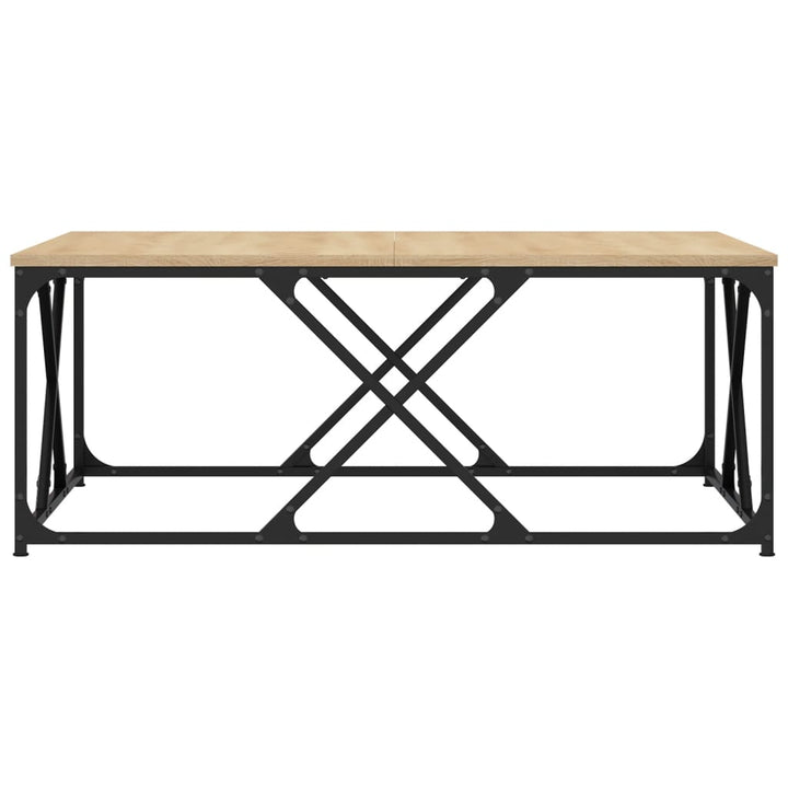 sofabord 100x100x40 cm konstrueret træ sonoma-eg