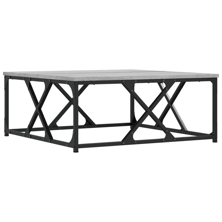 sofabord 70x70x30 cm konstrueret træ grå sonoma-eg