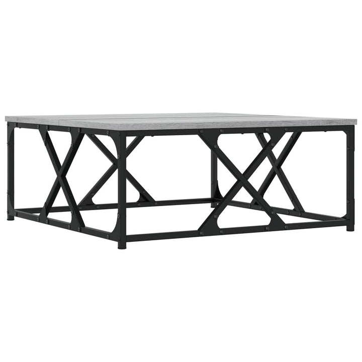 sofabord 70x70x30 cm konstrueret træ grå sonoma-eg