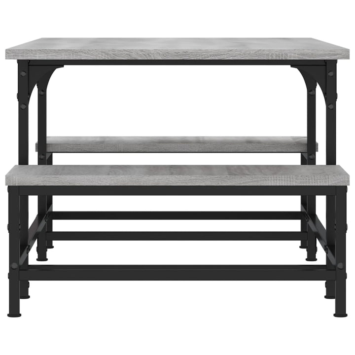 sofabord 100x50,5x40 cm konstrueret træ grå sonoma-eg