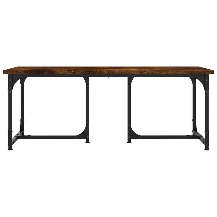 sofabord 90x50x35 cm konstrueret træ røget egetræsfarve