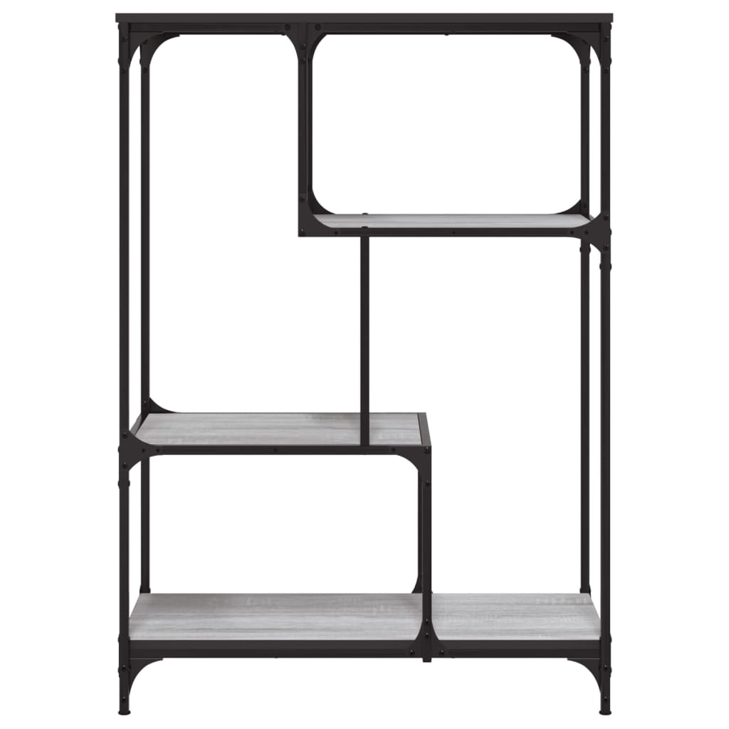 bogreol 81x36x115 cm konstrueret træ og jern grå sonoma-eg