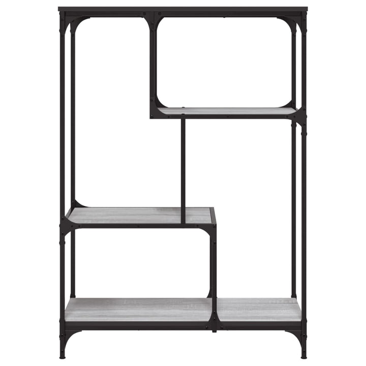 bogreol 81x36x115 cm konstrueret træ og jern grå sonoma-eg