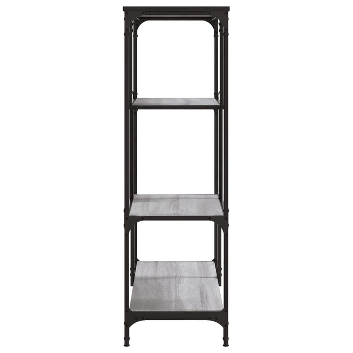 bogreol 81x36x115 cm konstrueret træ og jern grå sonoma-eg