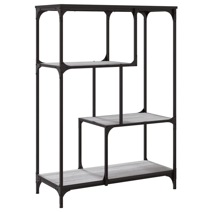 bogreol 81x36x115 cm konstrueret træ og jern grå sonoma-eg