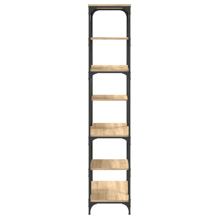 bogreol 91x36x176 cm konstrueret træ og jern sonoma-eg