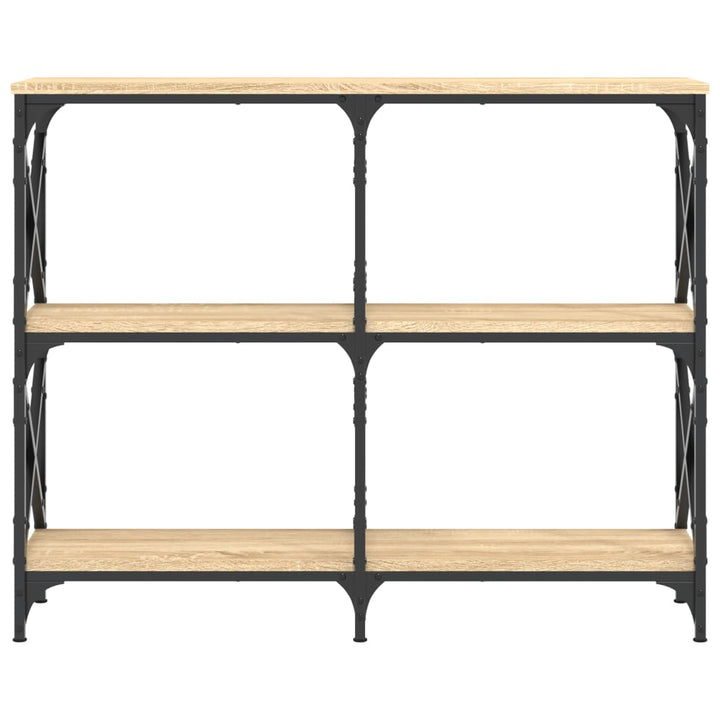 konsolbord 100x28x80,5 cm konstrueret træ sonoma-eg