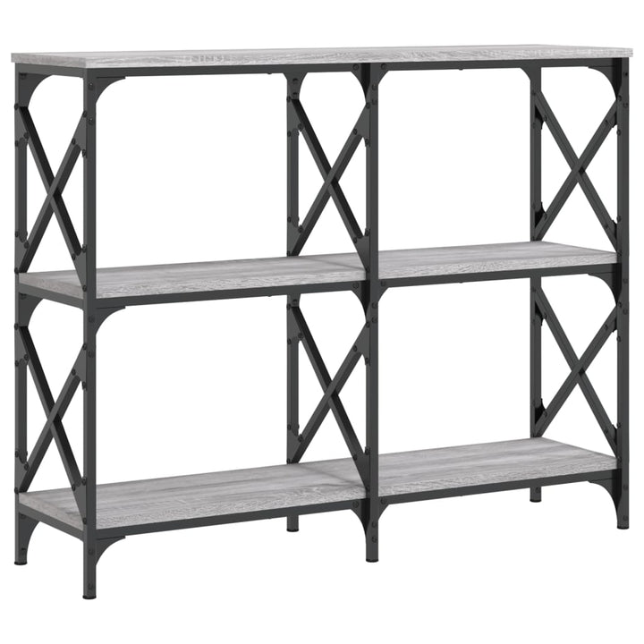 konsolbord 100x28x80,5 cm konstrueret træ grå sonoma-eg