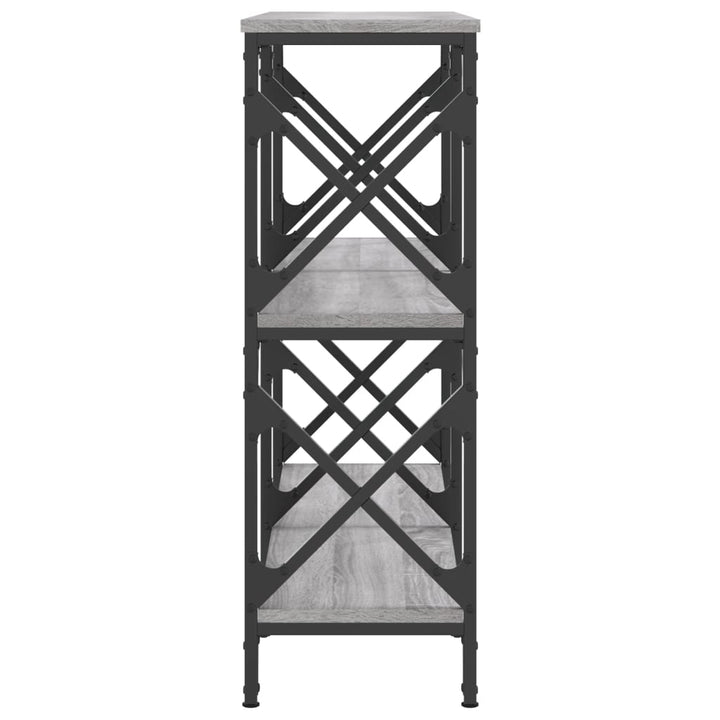 konsolbord 100x28x80,5 cm konstrueret træ grå sonoma-eg