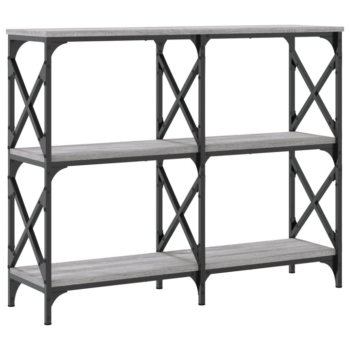 konsolbord 100x28x80,5 cm konstrueret træ grå sonoma-eg