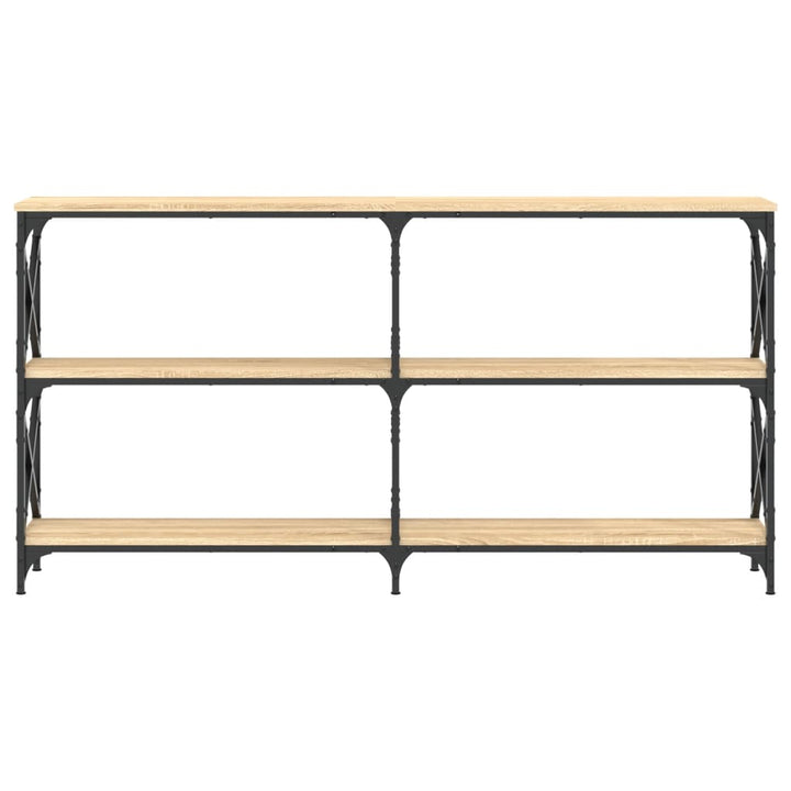 konsolbord 156x28x80,5 cm konstrueret træ sonoma-eg