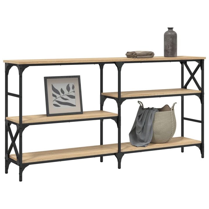konsolbord 150x29x76,5 cm konstrueret træ sonoma-eg