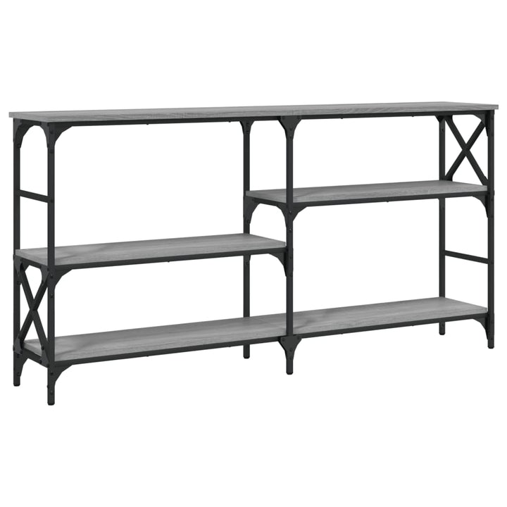 konsolbord 150x29x76,5 cm konstrueret træ grå sonoma-eg