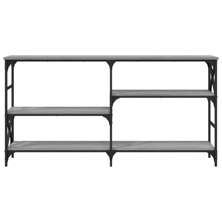 konsolbord 150x29x76,5 cm konstrueret træ grå sonoma-eg