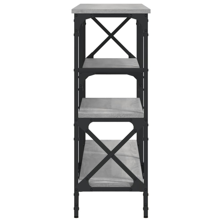 konsolbord 150x29x76,5 cm konstrueret træ grå sonoma-eg