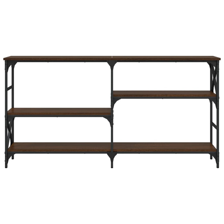konsolbord 150x29x76,5 cm konstrueret træ brun egetræsfarve