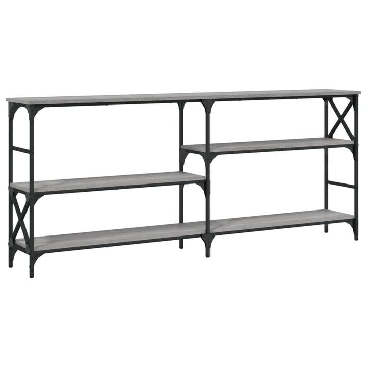 konsolbord 180x29x76,5 cm konstrueret træ grå sonoma-eg