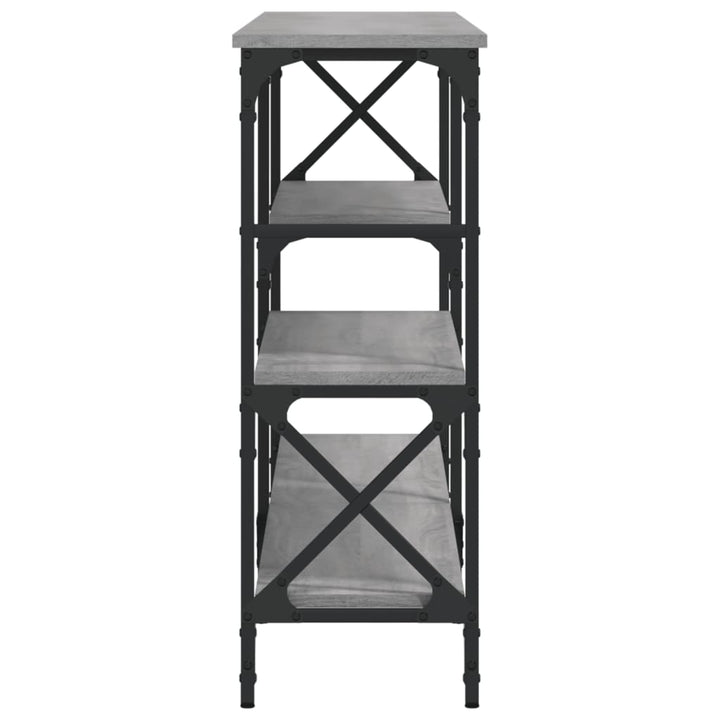 konsolbord 180x29x76,5 cm konstrueret træ grå sonoma-eg