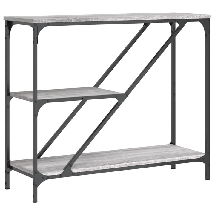 konsolbord 88,5x30x75 cm konstrueret træ grå sonoma-eg