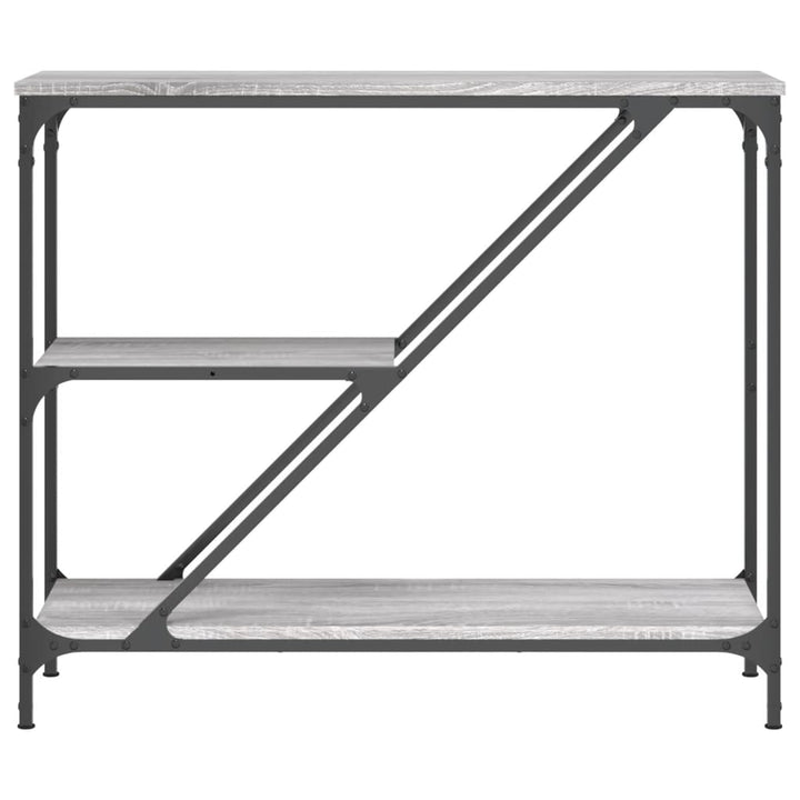 konsolbord 88,5x30x75 cm konstrueret træ grå sonoma-eg