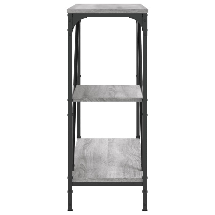 konsolbord 88,5x30x75 cm konstrueret træ grå sonoma-eg