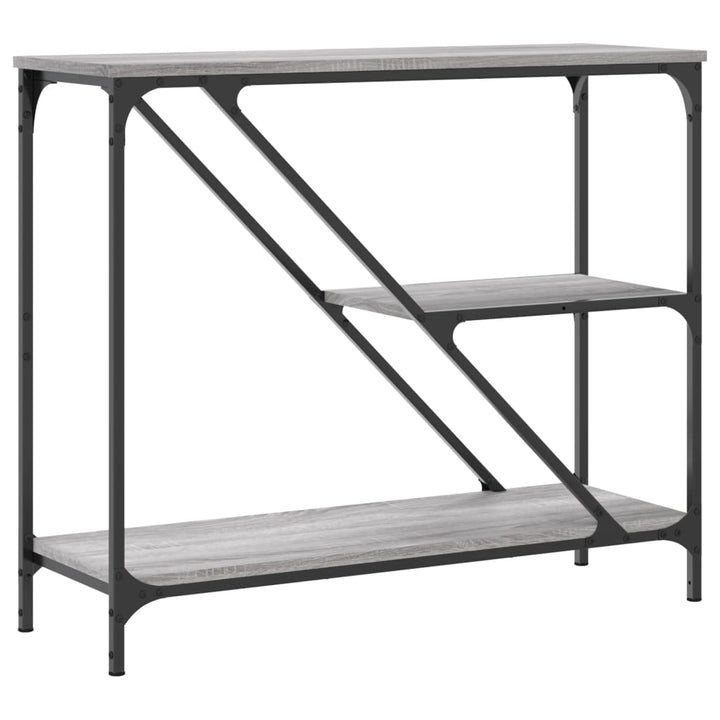 konsolbord 88,5x30x75 cm konstrueret træ grå sonoma-eg