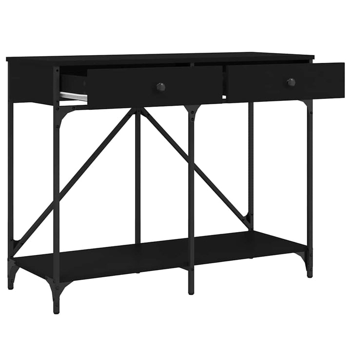 konsolbord 100x39x78,5 cm konstrueret træ sort