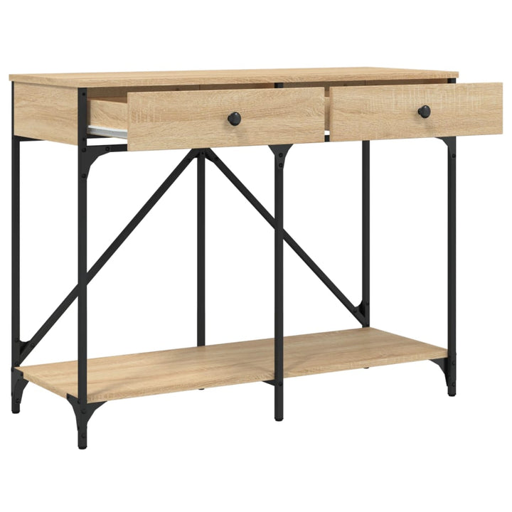 konsolbord 100x39x78,5 cm konstrueret træ sonoma-eg