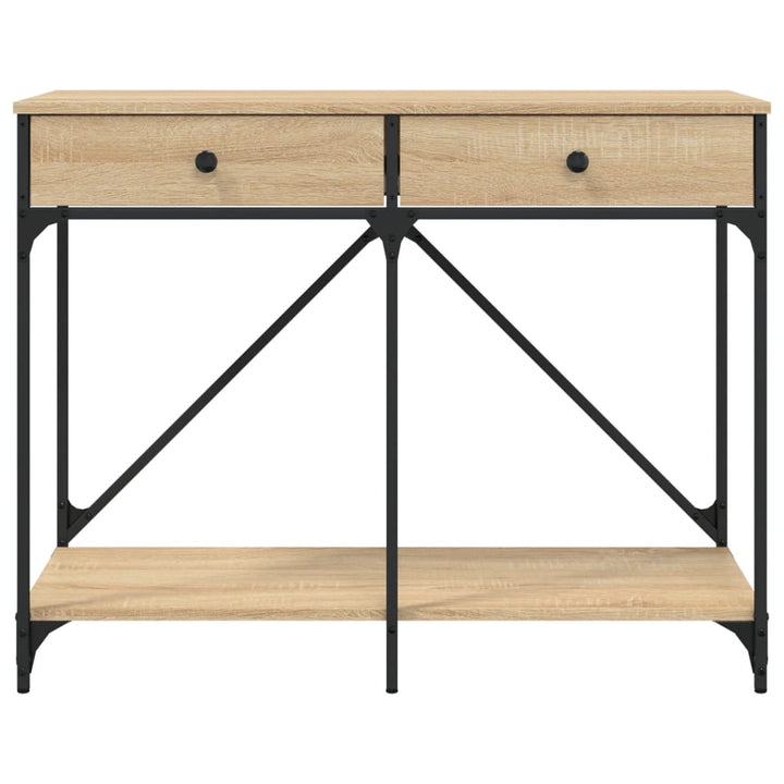 konsolbord 100x39x78,5 cm konstrueret træ sonoma-eg