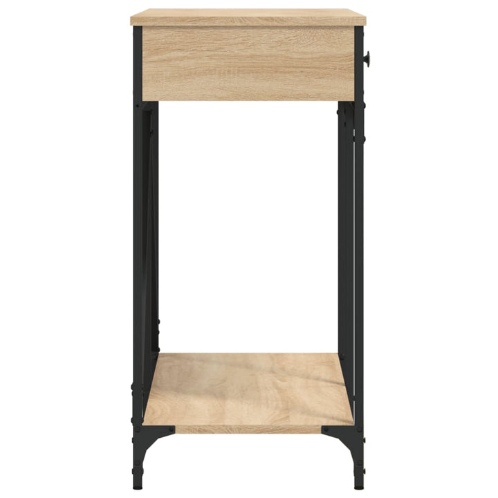 konsolbord 100x39x78,5 cm konstrueret træ sonoma-eg