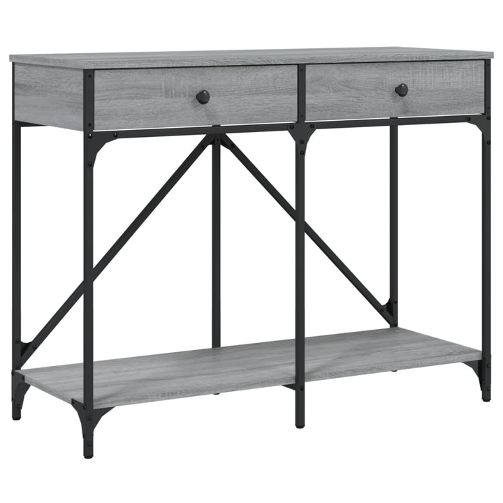 konsolbord 100x39x78,5 cm konstrueret træ grå sonoma-eg